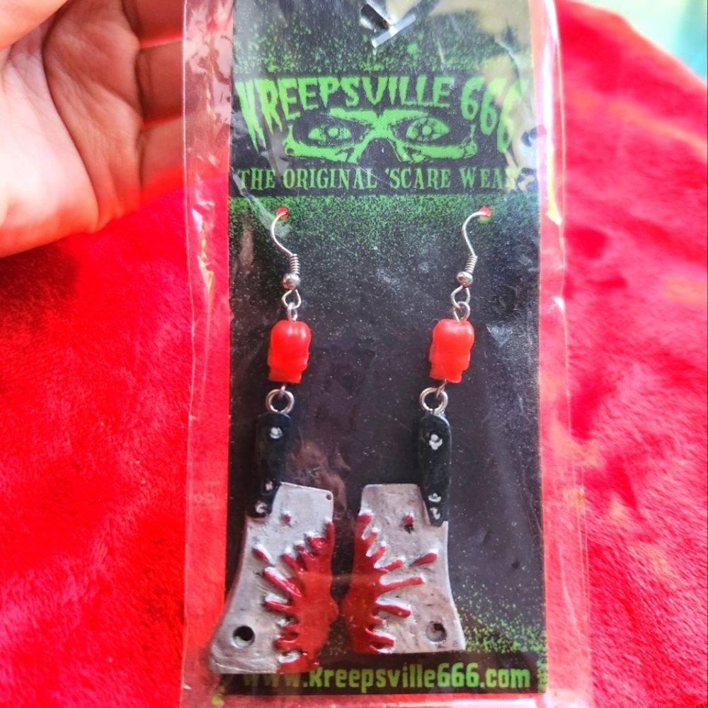 Kreepsville666 butcher knife earrings